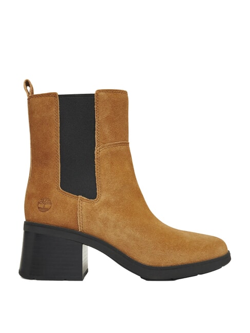 BELLEVAUX Botines gamuza marr&oacute;n media - Zapatos Mujer