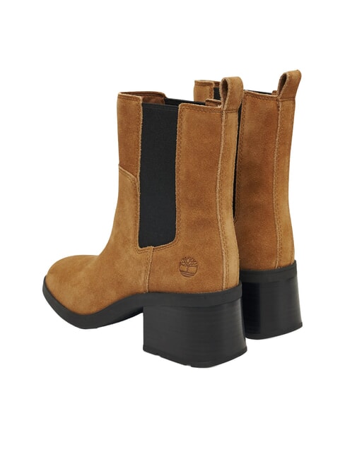 BELLEVAUX Botines gamuza marr&oacute;n media - Zapatos Mujer