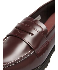 TIMBERLAND NOREEN mocasines de cuero burdeos de grano entero - Zapatos Mujer - 4