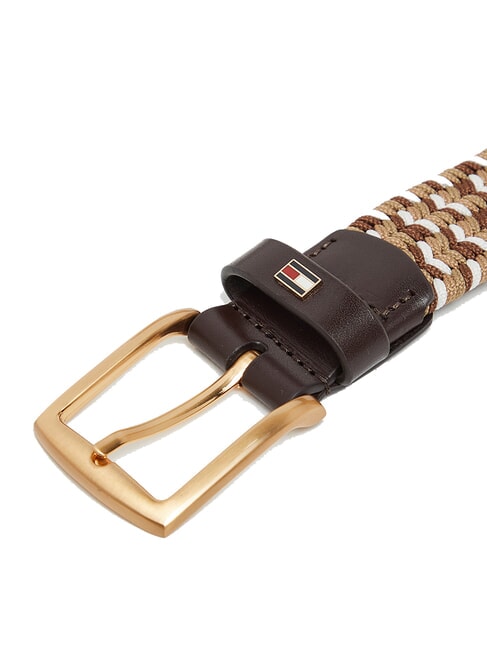 DENTON Cintur&oacute;n el&aacute;stico trenzado granos de caf&eacute; - Cinturones