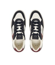 ARMANI EXCHANGE A|X Zapatillas de hombre blanco roto + azul marino intenso - Zapatos Hombre - 4