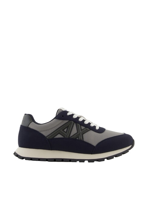 DROP MICROSUEDE Zapatillas con logotipo en contraste azul marino intenso + gris + quimera - Zapatos Hombre