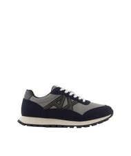 ARMANI EXCHANGE DROP MICROSUEDE Zapatillas con logotipo en contraste azul marino intenso + gris + quimera - Zapatos Hombre - 2