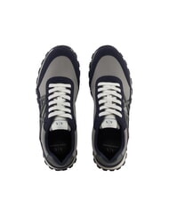 ARMANI EXCHANGE DROP MICROSUEDE Zapatillas con logotipo en contraste azul marino intenso + gris + quimera - Zapatos Hombre - 4