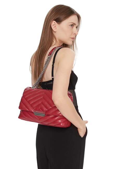 QUILTED Bolso de hombro/bandolera dalia roja - Bolsos Mujer