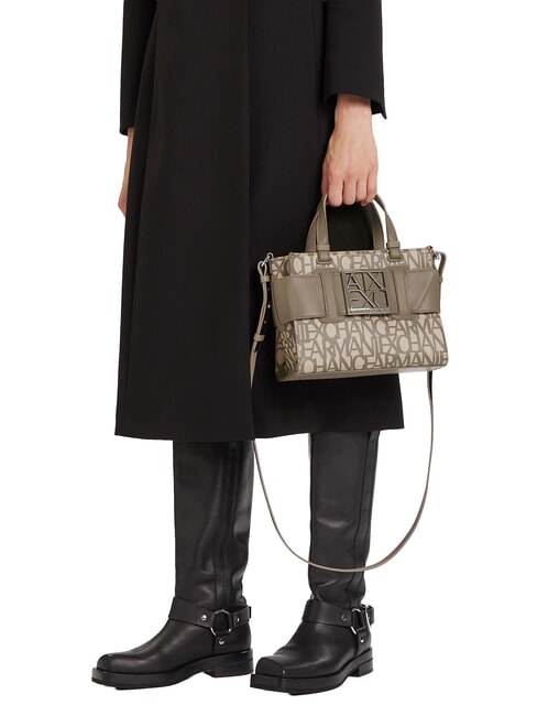 LOGO ALL OVER Bolso peque&ntilde;o con bandolera sonido arena / lubina marr&oacute;n - Bolsos Mujer