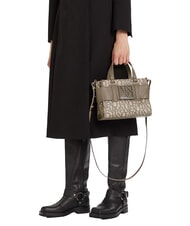 ARMANI EXCHANGE LOGO ALL OVER Bolso peque&ntilde;o con bandolera sonido arena / lubina marr&oacute;n - Bolsos Mujer - 5