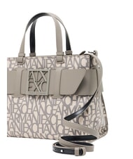 ARMANI EXCHANGE LOGO ALL OVER Bolso de mano con bandolera sonido arena / lubina marr&oacute;n - Bolsos Mujer - 3