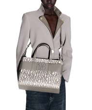 ARMANI EXCHANGE LOGO ALL OVER Bolso de mano con bandolera sonido arena / lubina marr&oacute;n - Bolsos Mujer - 6