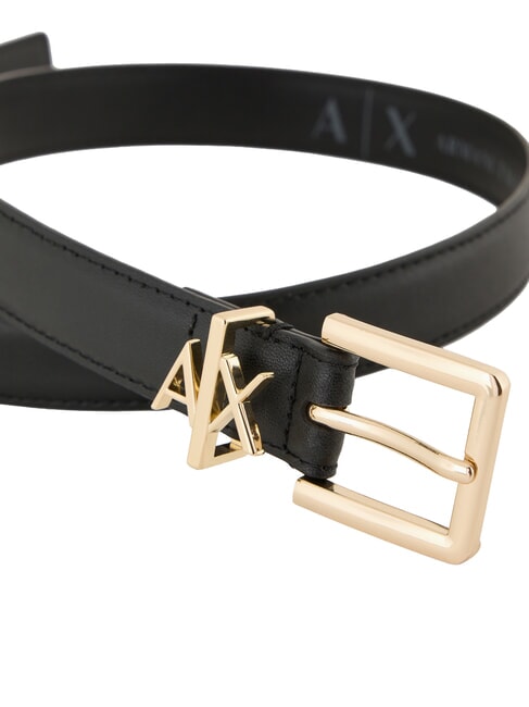 TONGUE Cintur&oacute;n de cuero negro - Cinturones