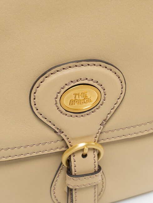 ISADORA Bolso de hombro de piel con solapa mantequilla ab. oro - Bolsos Mujer