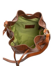 THE BRIDGE LETIZIA Bolso de cubo de cuero BROWN - Bolsos Mujer - 3