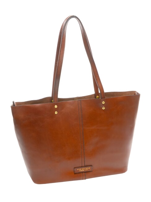 LISA Bolsa de compras de cuero BROWN - Bolsos Mujer