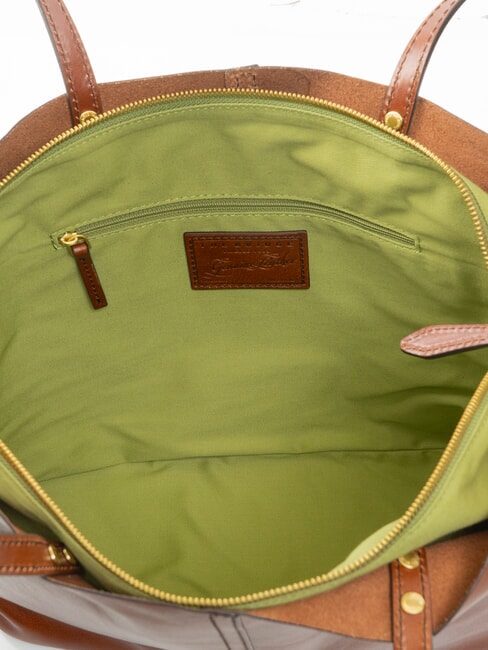 LISA Bolsa de compras de cuero BROWN - Bolsos Mujer