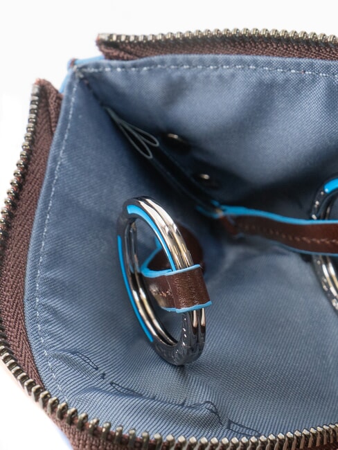 BLUE SQUARE Estuche de cuero para llaves CAOBA - Llaveros