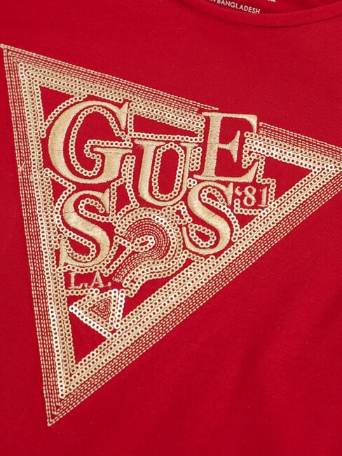 KIDS Camiseta de algod&oacute;n con estampado y pedrer&iacute;a chile rojo - Camiseta ni&ntilde;o