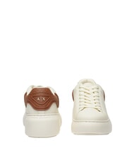ARMANI EXCHANGE SUPER MINI-TUMBLED Zapatillas blanco roto + c&aacute;scara de coco - Zapatos Mujer - 4