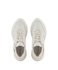 ARMANI EXCHANGE A|X Chain  Zapatillas de cuero blanco roto+blanco roto - Zapatos Mujer - 4
