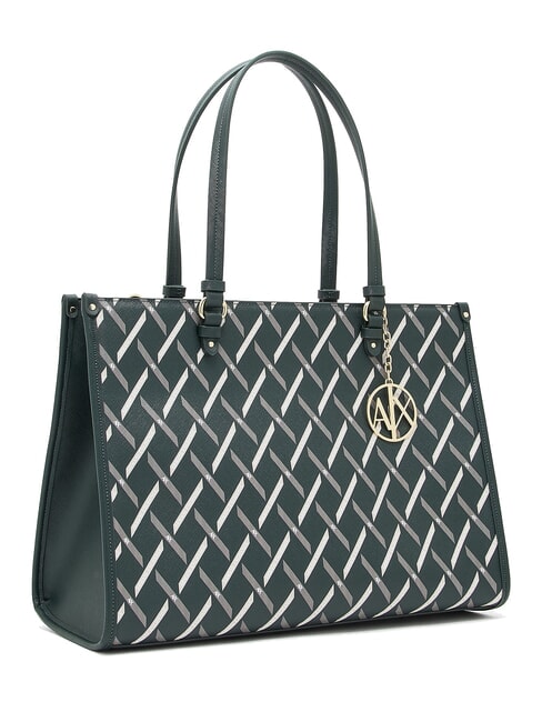 A|X LOGO ALL OVER Bolso de hombro, con correa para el hombro batir verde / batir verde - Bolsos Mujer