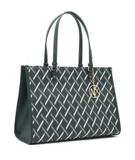 ARMANI EXCHANGE A|X LOGO ALL OVER Bolso de hombro, con correa para el hombro batir verde / batir verde - Bolsos Mujer - 2