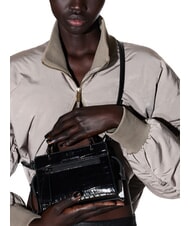 ARMANI EXCHANGE A|X CROCO Micro bolso de mano, con bandolera negro - Bolsos Mujer - 6