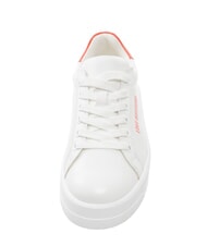 LOVE MOSCHINO ECLIPSE 50 Zapatillas de cuero blanco/rojo - Zapatos Mujer - 4