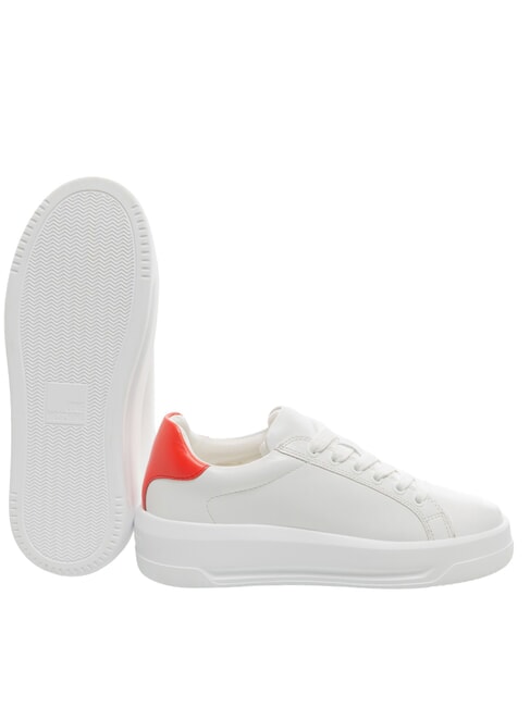 ECLIPSE 50 Zapatillas de cuero blanco/rojo - Zapatos Mujer