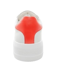 LOVE MOSCHINO ECLIPSE 50 Zapatillas de cuero blanco/rojo - Zapatos Mujer - 3