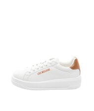 LOVE MOSCHINO ECLIPSE 50 Zapatillas de cuero blanco/cuero - Zapatos Mujer - 2