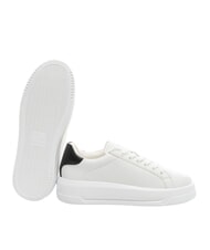 LOVE MOSCHINO ECLIPSE 50 Zapatillas de cuero blanco negro - Zapatos Mujer - 5