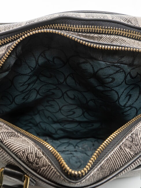 PLANETARIUM Bolso mediano tipo c&uacute;pula con correa para el hombro monocrom&aacute;tico gris claro/negro - Bolsos Mujer