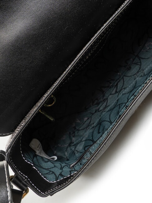 PLANETARIUM Bolso de hombro con solapa monocrom&aacute;tico gris claro/negro - Bolsos Mujer