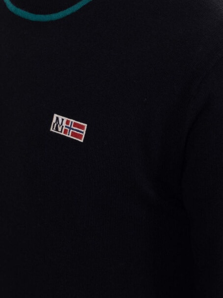 DONORI Su&eacute;ter de mezcla de lana negro 041 - Su&eacute;teres de los hombres