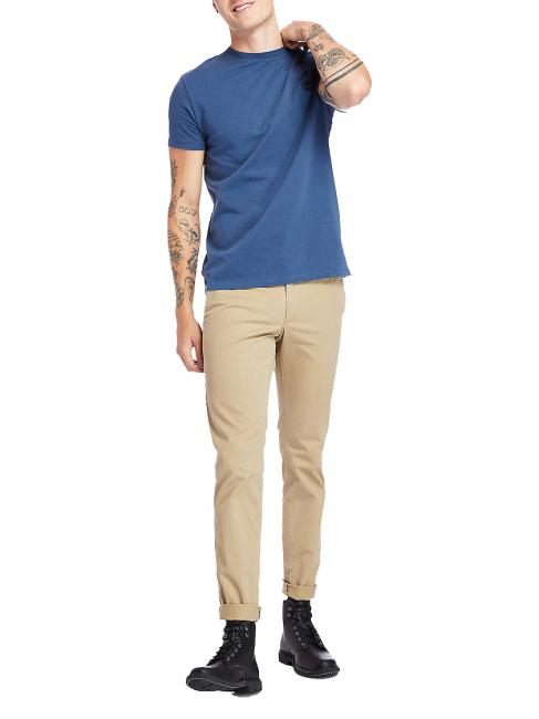 SS DUNRIVER CREW Camiseta de algod&oacute;n Denim oscuro - camiseta