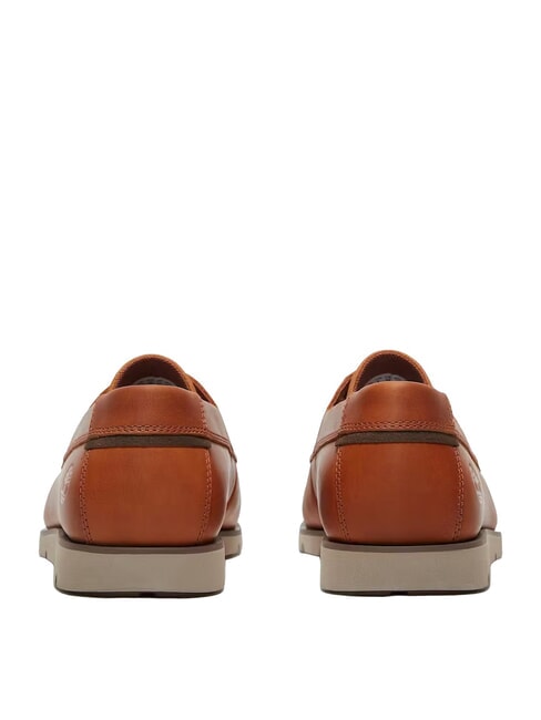 GRAFTON BAY Zapatos de vela de cuero grano completo de color naranja oscuro - Zapatos Hombre