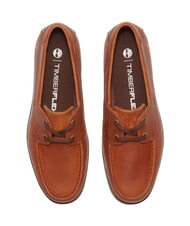 TIMBERLAND GRAFTON BAY Zapatos de vela de cuero grano completo de color naranja oscuro - Zapatos Hombre - 4