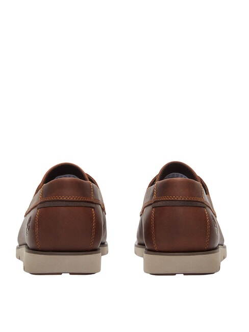 GRAFTON BAY Zapatos de vela de cuero grano completo marr&oacute;n medio - Zapatos Hombre