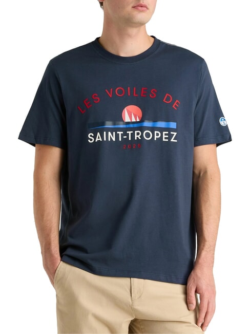 LVDST Camiseta de algod&oacute;n Azul marino - camiseta