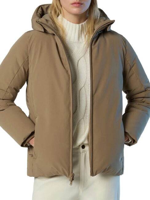 OCEAN OUTDOOR Chaqueta con capucha roca marr&oacute;n - Chaquetas de mujer