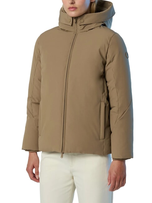 OCEAN OUTDOOR Chaqueta con capucha roca marr&oacute;n - Chaquetas de mujer