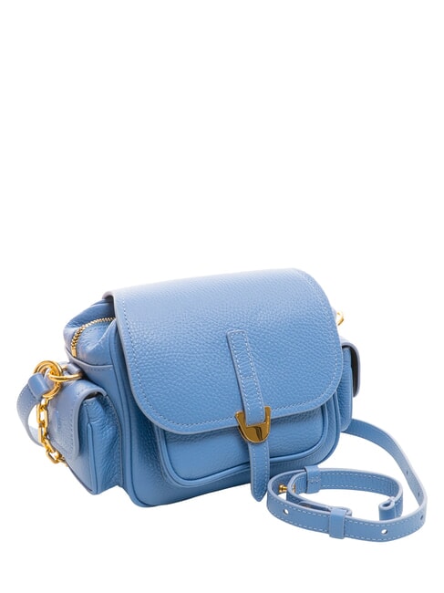 CAMPUS  Mini bolso de hombro, en piel azul - Bolsos Mujer