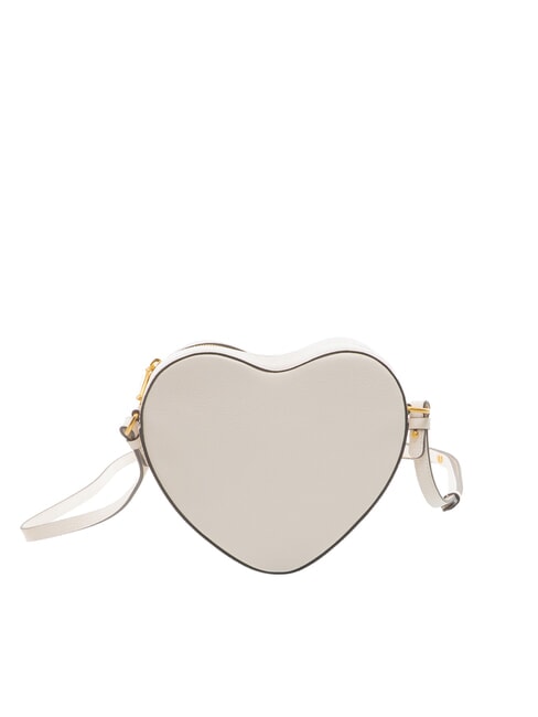 BEAT SOFT Mini bolso de piel en forma de coraz&oacute;n blanco - Bolsos Mujer