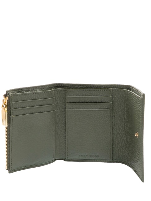 METALLIC SOFT  Cartera peque&ntilde;a de cuero algas - Carteras Mujer