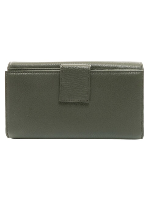 METALLIC SOFT Cartera grande de piel algas - Carteras Mujer