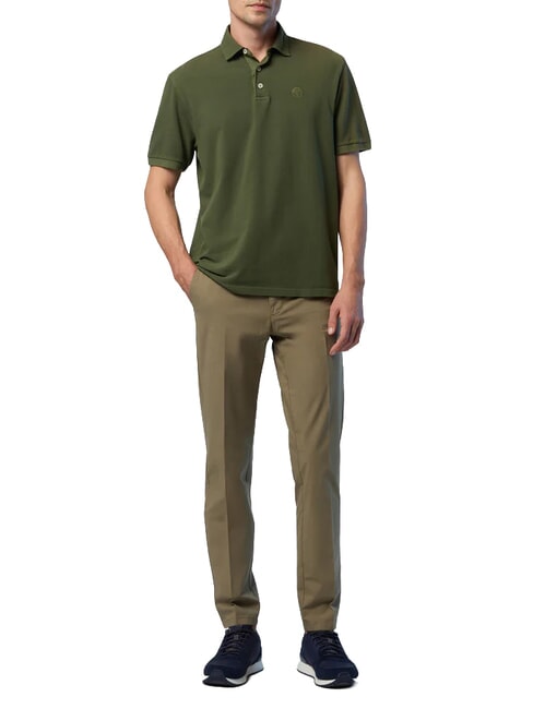CORE Polo con logo bordado verde oscuro - camisa polo