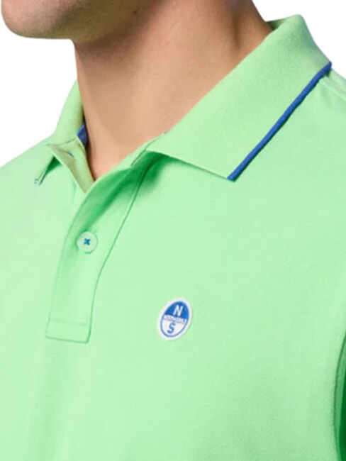 COLLAR STRIPED Polo de manga corta de algod&oacute;n verde verano - camisa polo