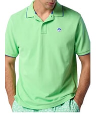 NORTH SAILS COLLAR STRIPED Polo de manga corta de algod&oacute;n verde verano - camisa polo - 7