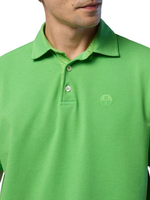 CORE Polo con logo bordado verde verano - camisa polo