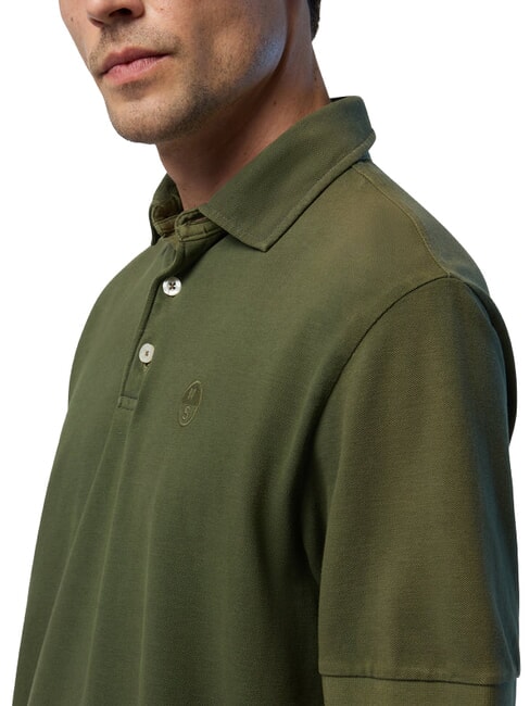 CORE Polo con logo bordado verde oscuro - camisa polo