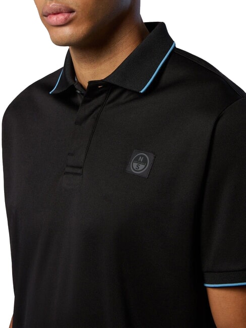 NORTH TECH Polo casual de manga corta negro - camisa polo